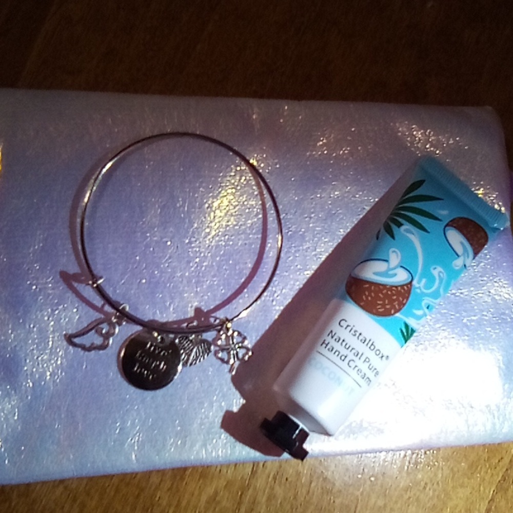 NWT live laugh love braclet and lotion